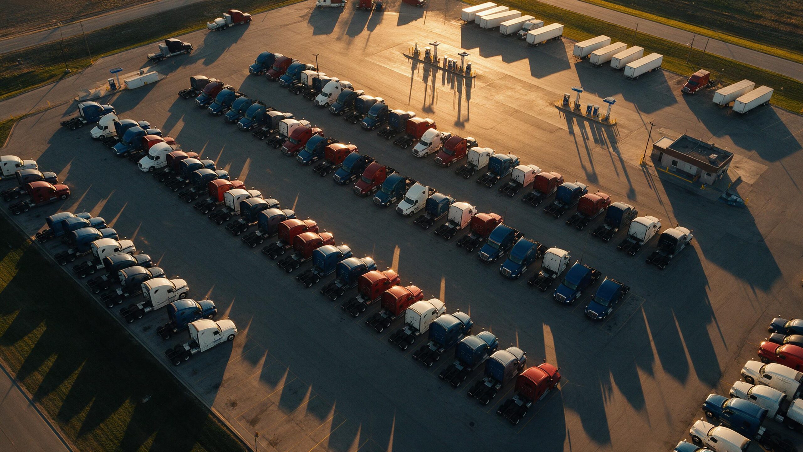 Trucking fleet yard